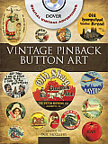 Vintage Pinback Button Art CD ROM & Book