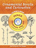 Ornamental Scrolls & Cartouches With CD ROM