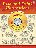 Food & Drink Illustrations CD ROM & Book With Electronic Clip Art for Macintosh & Windows