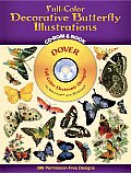 Full Color Decorative Butterfly Illustrations With CDROM