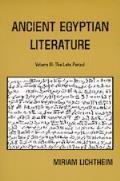 Ancient Egyptian Literature Volume 3