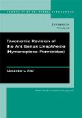 Taxonomic Revision of the Ant Genus Linepithema (Hymenoptera: Formicidae): Volume 126