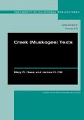 Creek (Muskogee) Texts: Volume 150