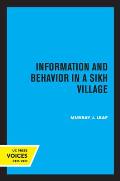 Information and Behavior in a Sikh Village: Social Organization Reconsidered