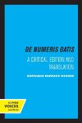 Jordanus de Nemore, de Numeris Datis: A Critical Edition and Translation Volume 14
