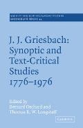 J. J. Griesbach: Synoptic and Text - Critical Studies 1776-1976