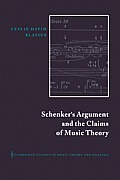 Schenker's Argument and the Claims of Music Theory