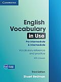 English Vocabulary in Use Pre Intermediate & Intermediate with Answers 3rd Edition