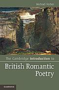 Cambridge Introduction To British Romantic Poetry Michael Ferber