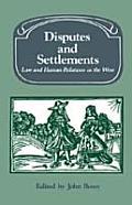 Disputes & Settlements Law & Human Relat