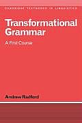 Transformational Grammar A First Course