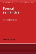 Formal Semantics An Introduction
