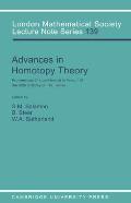 Advances in Homotopy Theory: Papers in Honour of I M James, Cortona 1988