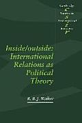 Inside/Outside: International Relations as Political Theory