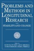 Problems and Methods in Longitudinal Research: Stability and Change