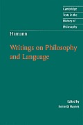 Hamann: Writings on Philosophy and Language