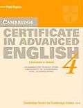 Cambridge Certificate in Advanced English 4 Examination Papers from the University of Cambridge Local Examinations Syndicate