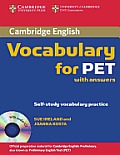 Cambridge Vocabulary for Pet Student Book with Answers and Audio CD [With CD]