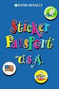 Childrens Travel Sticker Passport USA With 80 Four Color Reusable Stickers
