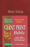 Bible Kjv Burgundy Giant Print Reference