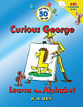 Curious George Learns the Alphabet 50th Birthday Edition with flash cards