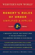 Websters New World Roberts Rules of Order Simplified & Applied Third Edition