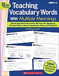 Teaching Vocabulary Words With Multiple Meanings Grades 4 6