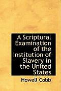 A Scriptural Examination of the Institution of Slavery in the United States
