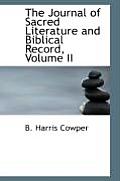 The Journal of Sacred Literature and Biblical Record, Volume II