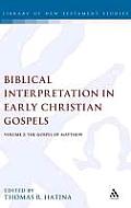 Biblical Interpretation in Early Christian Gospels: Volume 2: The Gospel of Matthew
