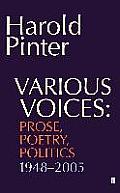 Various Voices Prose Poetry Politics 1948 2005