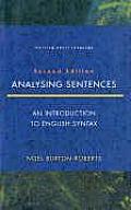 Analyzing Sentences An Introduction To English