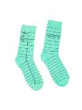 Library Card (Mint Green) Socks - Large