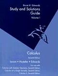 Study & Solutions Guide Calculus Volume I Chapters P 10
