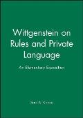 Wittgenstein on Rules & Private Language