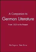 A Companion to German Literature: From 1500 to the Present