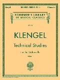 Julius Klengel Technical Studies for the Violoncello Volume 1 Schirmer Library of Classics Volume 1816 Cello Method