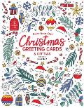 Color-Your-Own Christmas Greeting Cards: 16 Cards and 30 Gift Tags
