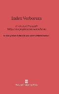Index Verborum: Stilique Eius Proprietatum Nonnullarum