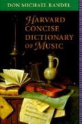 Harvard Concise Dictionary Of Music