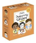 Little People Big Dreams Inspiring Writers 3 Books from the Best Selling Series Maya Angelou Anne Frank Jane Austen