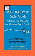 How To Say It Style Guide