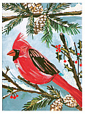 Red Cardinal Holiday Glitz