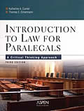 Introduction to Law for Paralegals, Third Edition