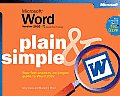 Microsoft Word 2002 Plain & Simple Your Fast Answers No Jargon Guide to Word 2002