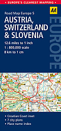 Road Map Austria Switzerland & Slovenia