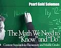 Math We Need To Know & Do