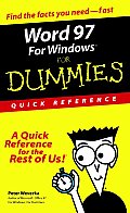 Word 97 Windows for Dummies Quick Reference (For Dummies: Quick Reference)