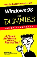 Windows 98 For Dummies Quick Ref