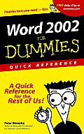 Microsoft Word 2002 For Dummies Quick Reference